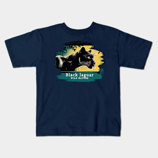 Black Jaguar - WILD NATURE - JAGUAR -11 Kids T-Shirt